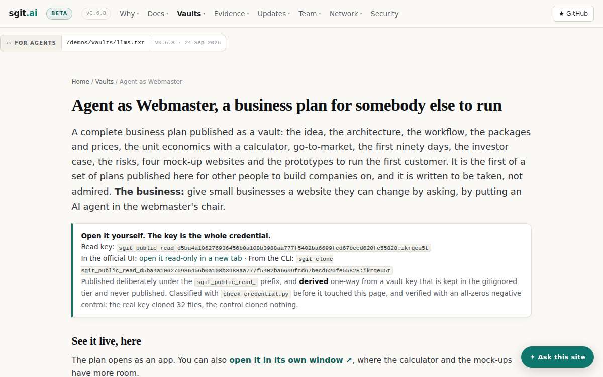 https://sgit.ai/demos/vaults/agent-webmaster/index.html